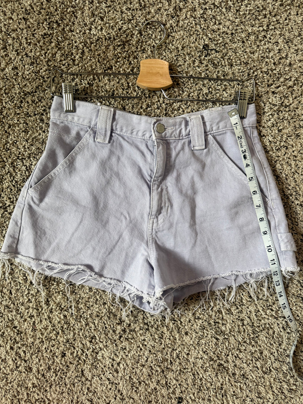 Pacsun 100% Cotton Size 28 Lavendar Denim Shorts