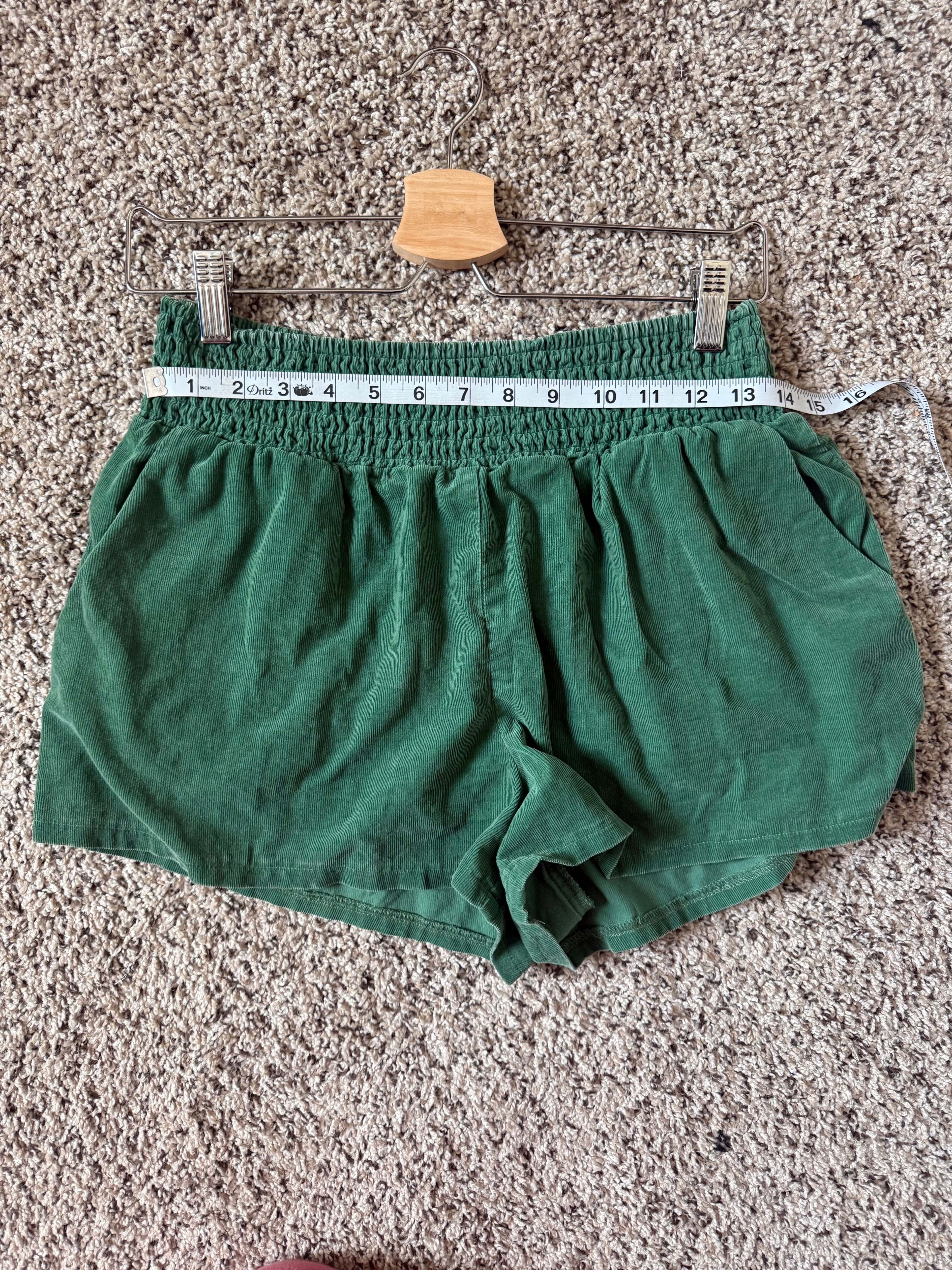 Wild Fable 100% Cotton S Green Corduroy Shorts