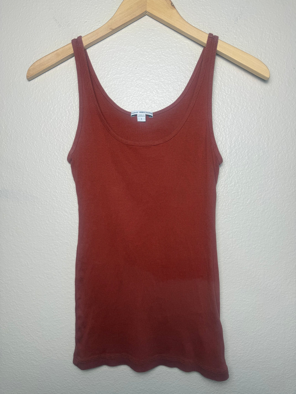 James Perce 100% Cotton Size 1 Rosewood Tank Top