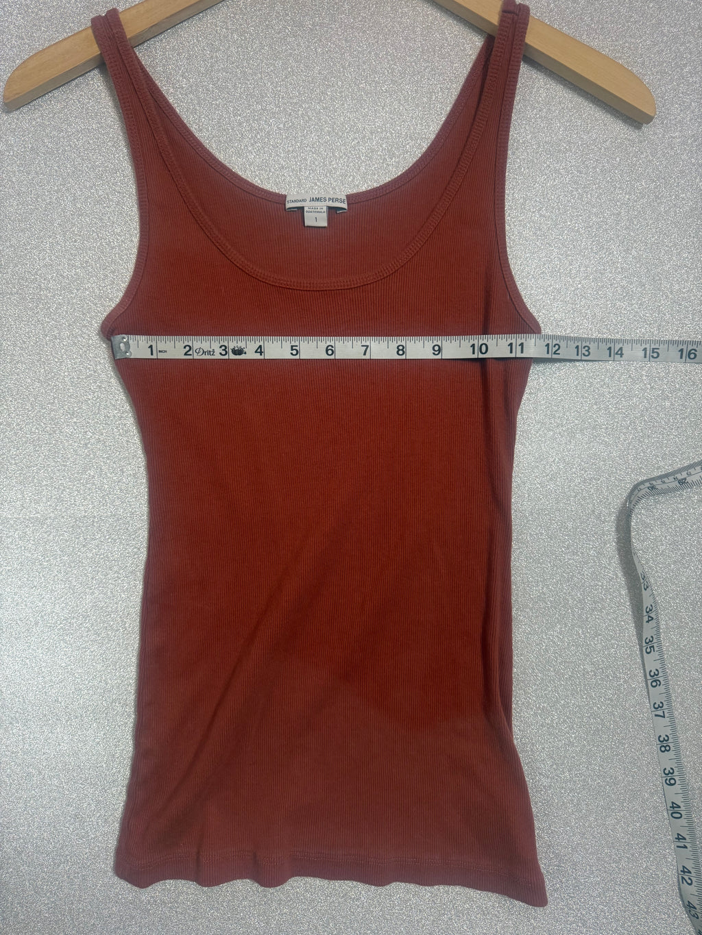 James Perce 100% Cotton Size 1 Rosewood Tank Top