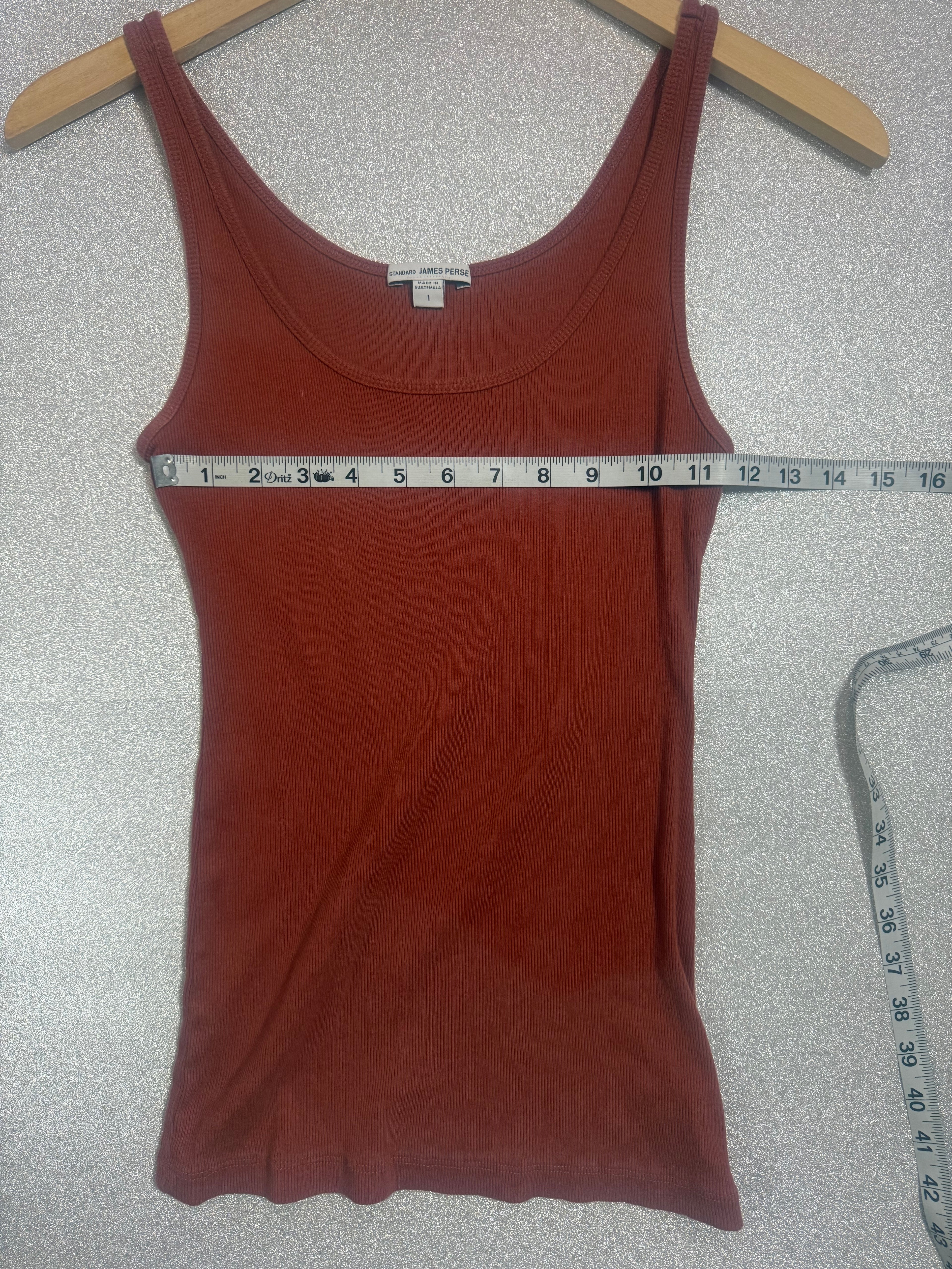 James Perce 100% Cotton Size 1 Rosewood Tank Top