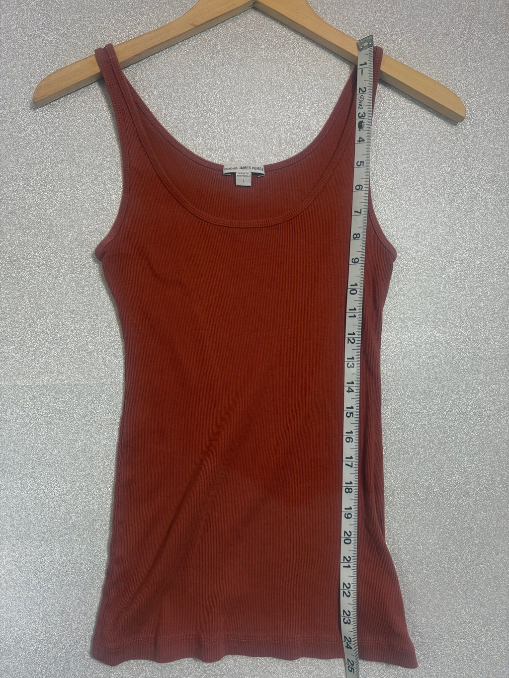 James Perce 100% Cotton Size 1 Rosewood Tank Top