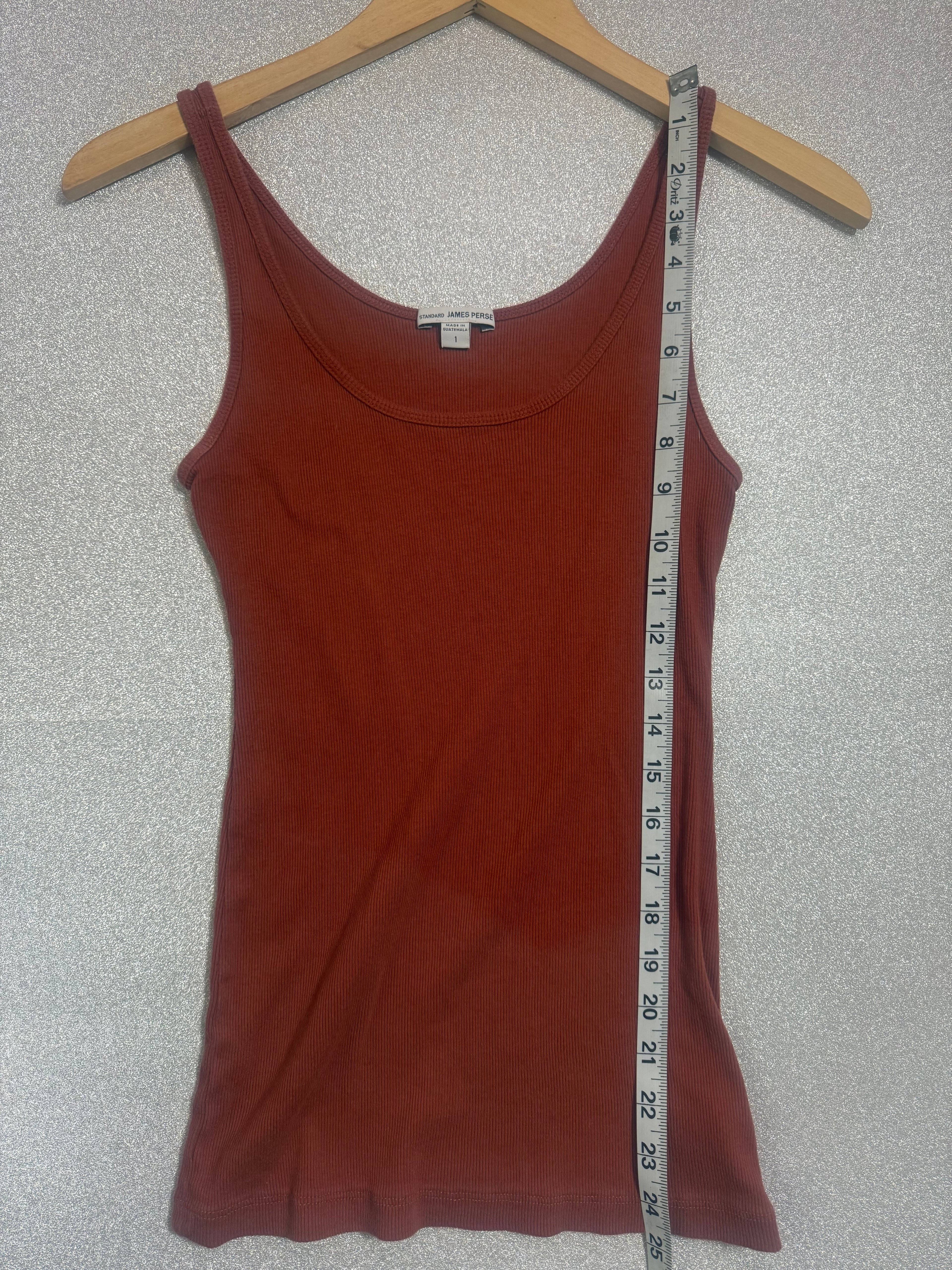 James Perce 100% Cotton Size 1 Rosewood Tank Top
