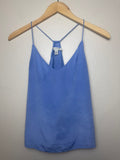 J. Crew 100% Silk Size 00 Baby Blue Spaghetti Strap Tank Top