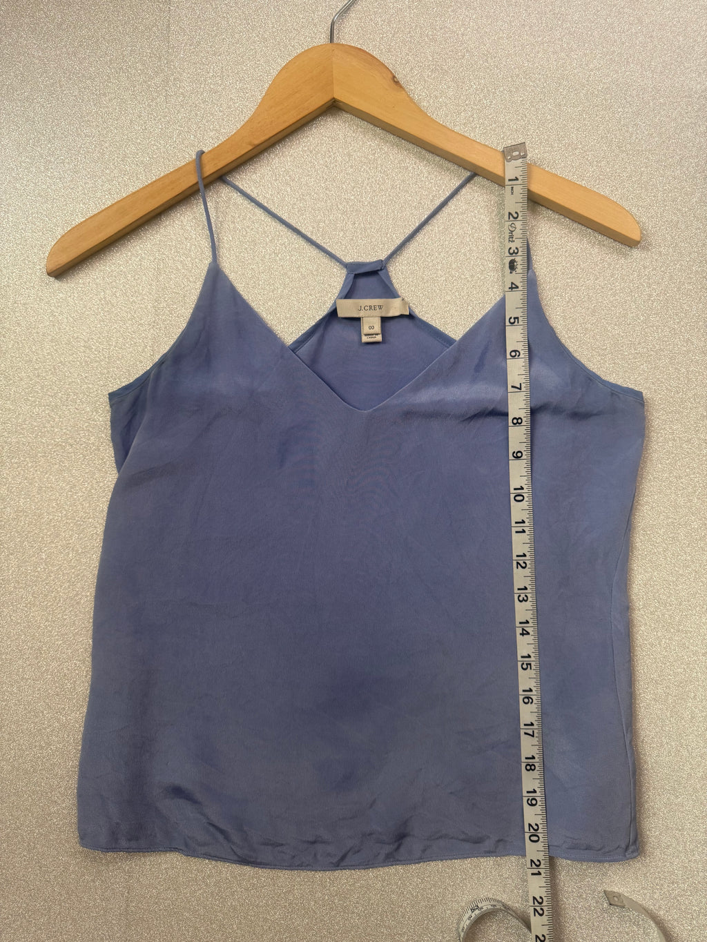 J. Crew 100% Silk Size 00 Baby Blue Spaghetti Strap Tank Top