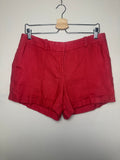 Loft 100% Linen Size 8 Red-Orange Shorts