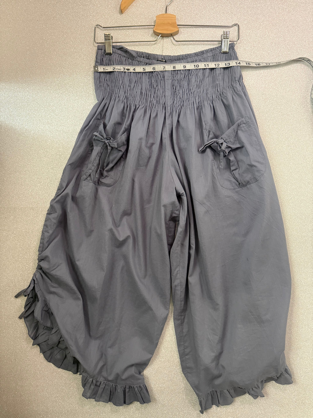 Zury 100% Cotton Free Size Light Blue Wide Leg Capris