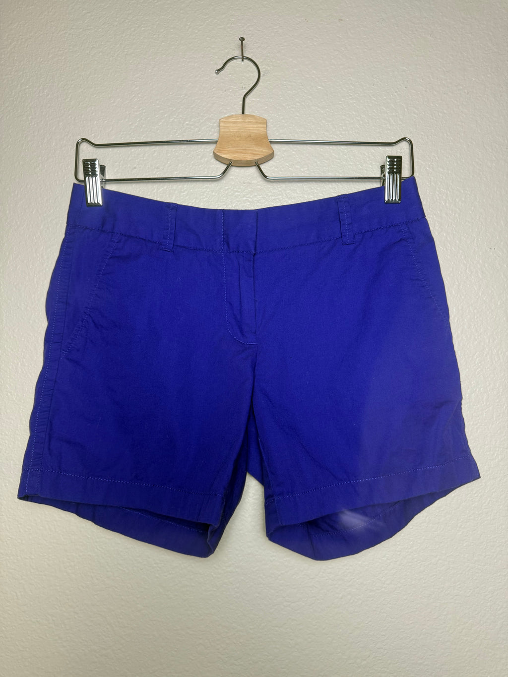 J. Crew 100% Cotton Size 0 Royal Blue Chino Shorts