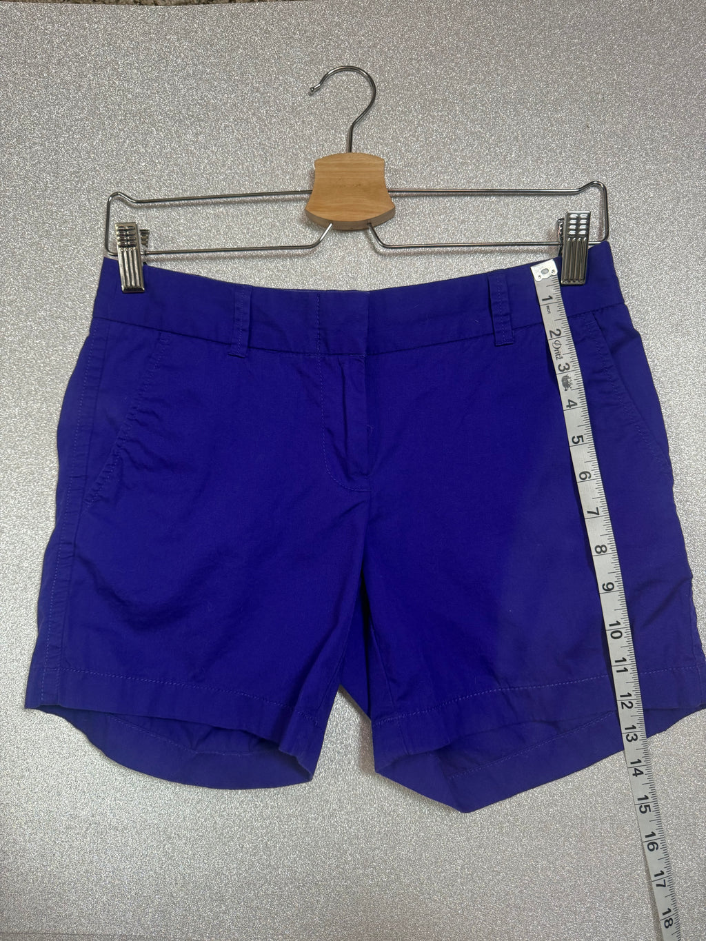 J. Crew 100% Cotton Size 0 Royal Blue Chino Shorts