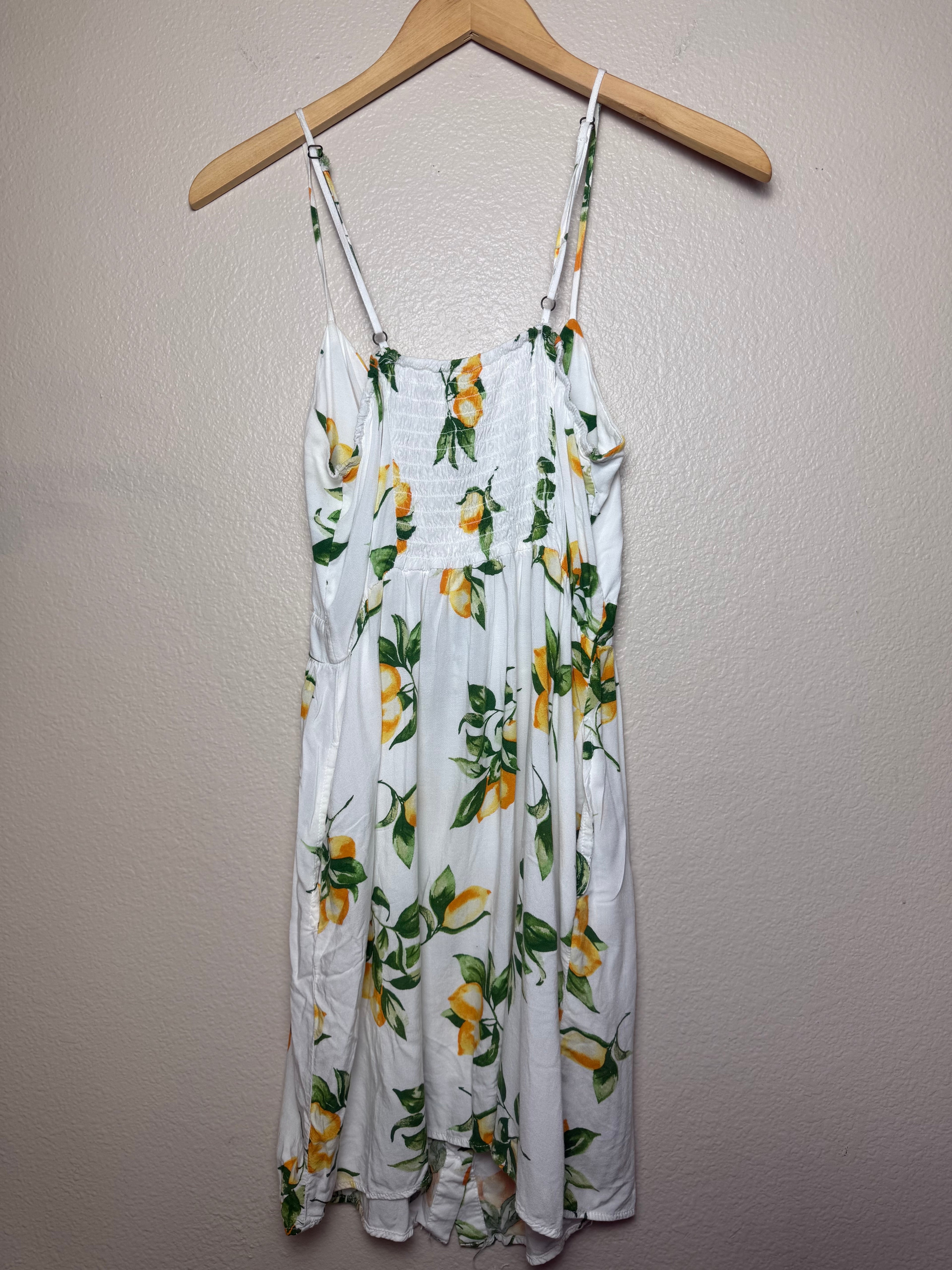 Mimi Chica 100% Rayon L Lemon Print Mini Sundress