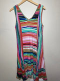 Spense 95% Viscose 5% Spandex L Multicolored Tank Midi Dress