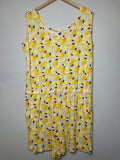 Alex's Lemonade Stand 95% Rayon 5% Spandex XL Lemon Print Romper