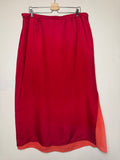 Josephine Chaus 100% Silk 20 Red Pencil Skirt