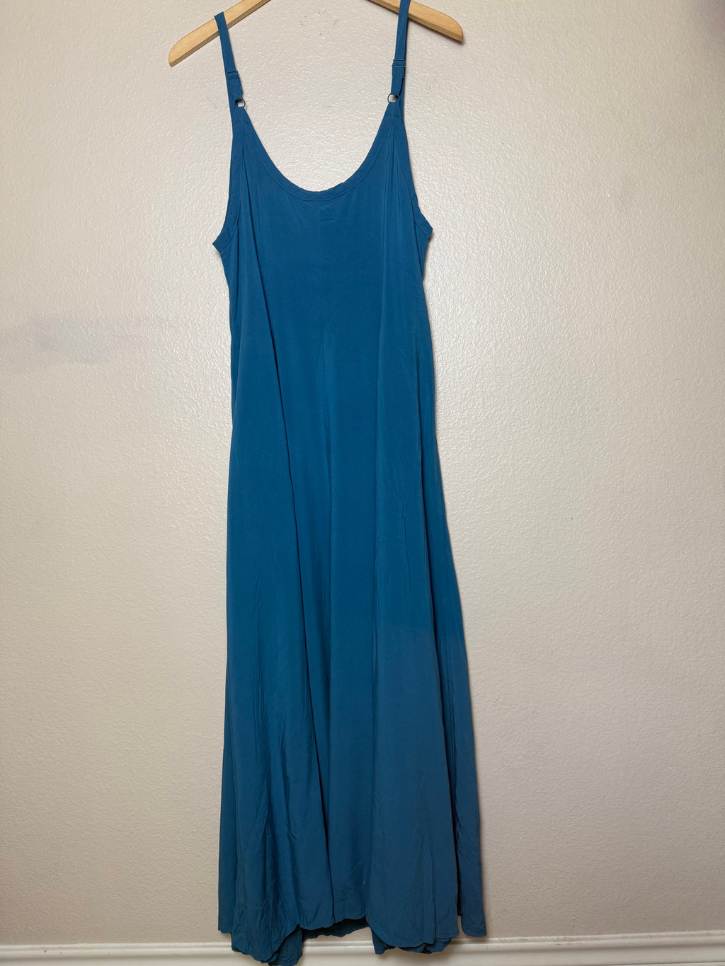 Torrid Size 0 (L) Teal Spaghetti Strap Maxi Dress