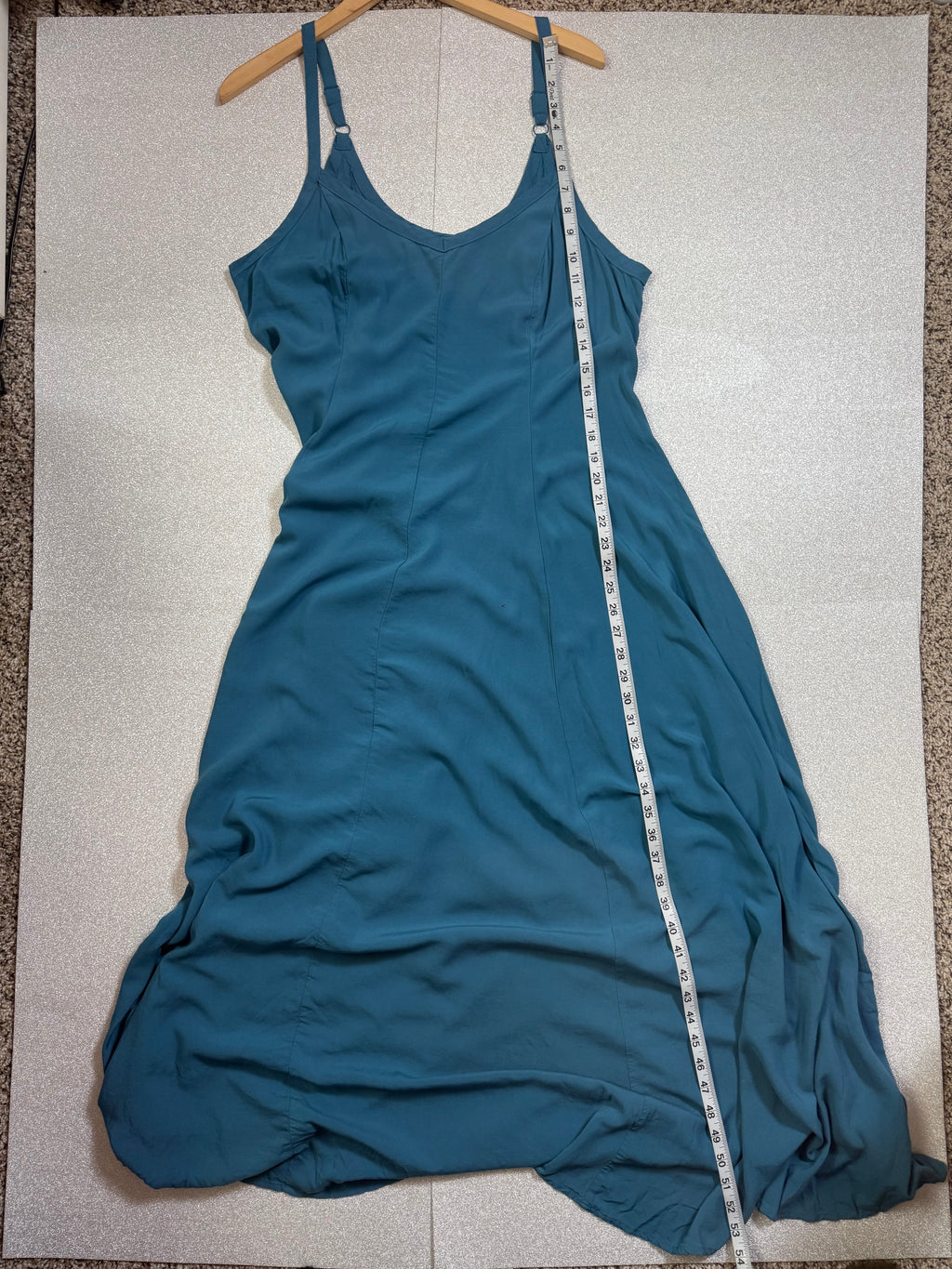 Torrid Size 0 (L) Teal Spaghetti Strap Maxi Dress