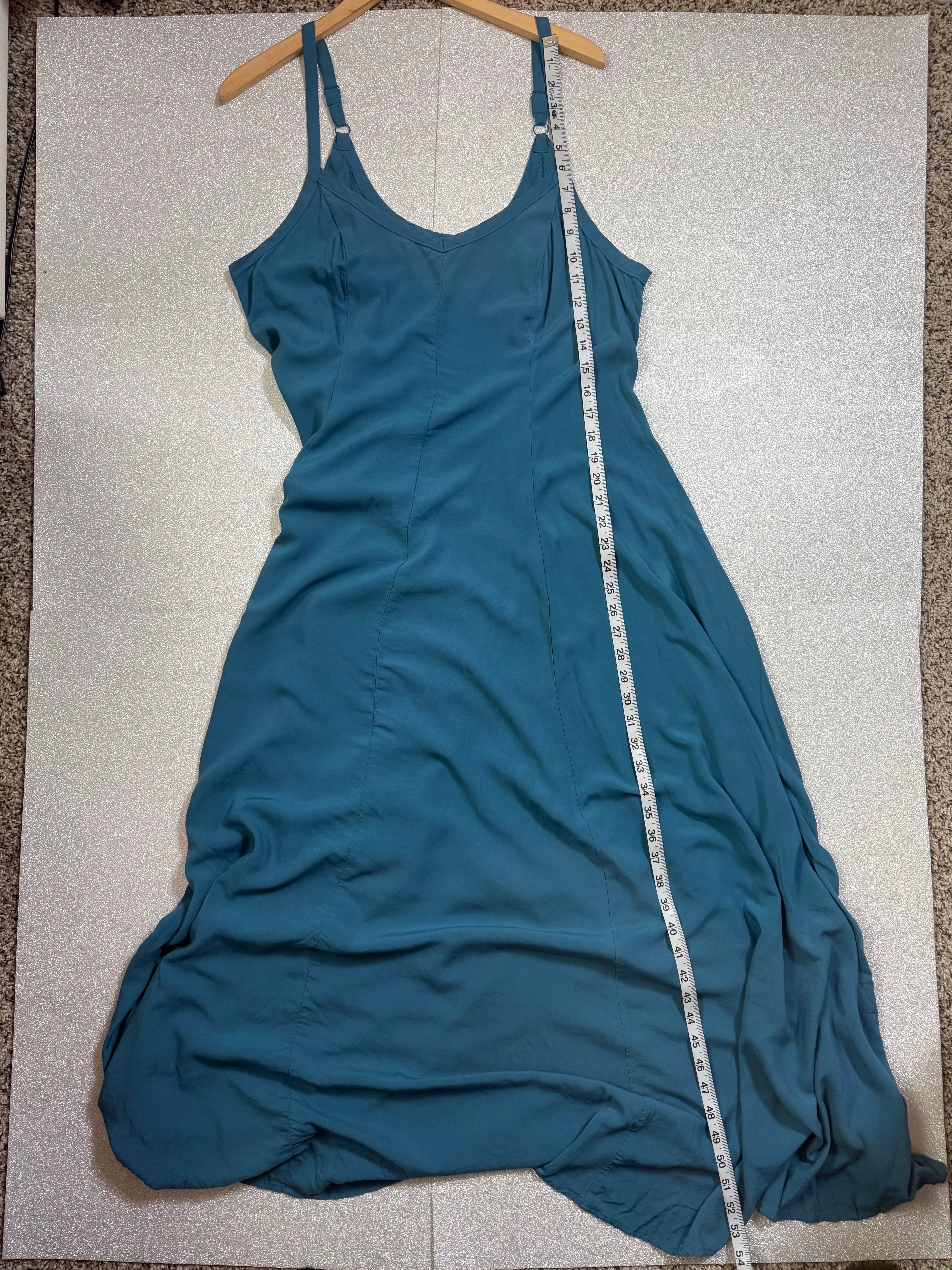 Torrid Size 0 (L) Teal Spaghetti Strap Maxi Dress