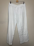 Tommy Bahama 100% Linen Size 8 White Straight Leg Pants