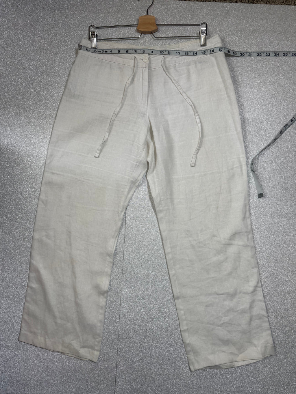 Tommy Bahama 100% Linen Size 8 White Straight Leg Pants
