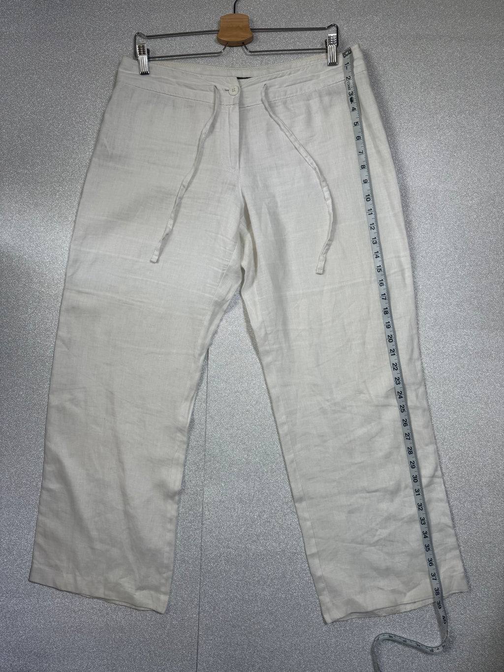 Tommy Bahama 100% Linen Size 8 White Straight Leg Pants