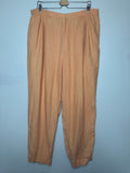 Ellen Tracy 100% Linen Size 16 Pastel Orange Pants