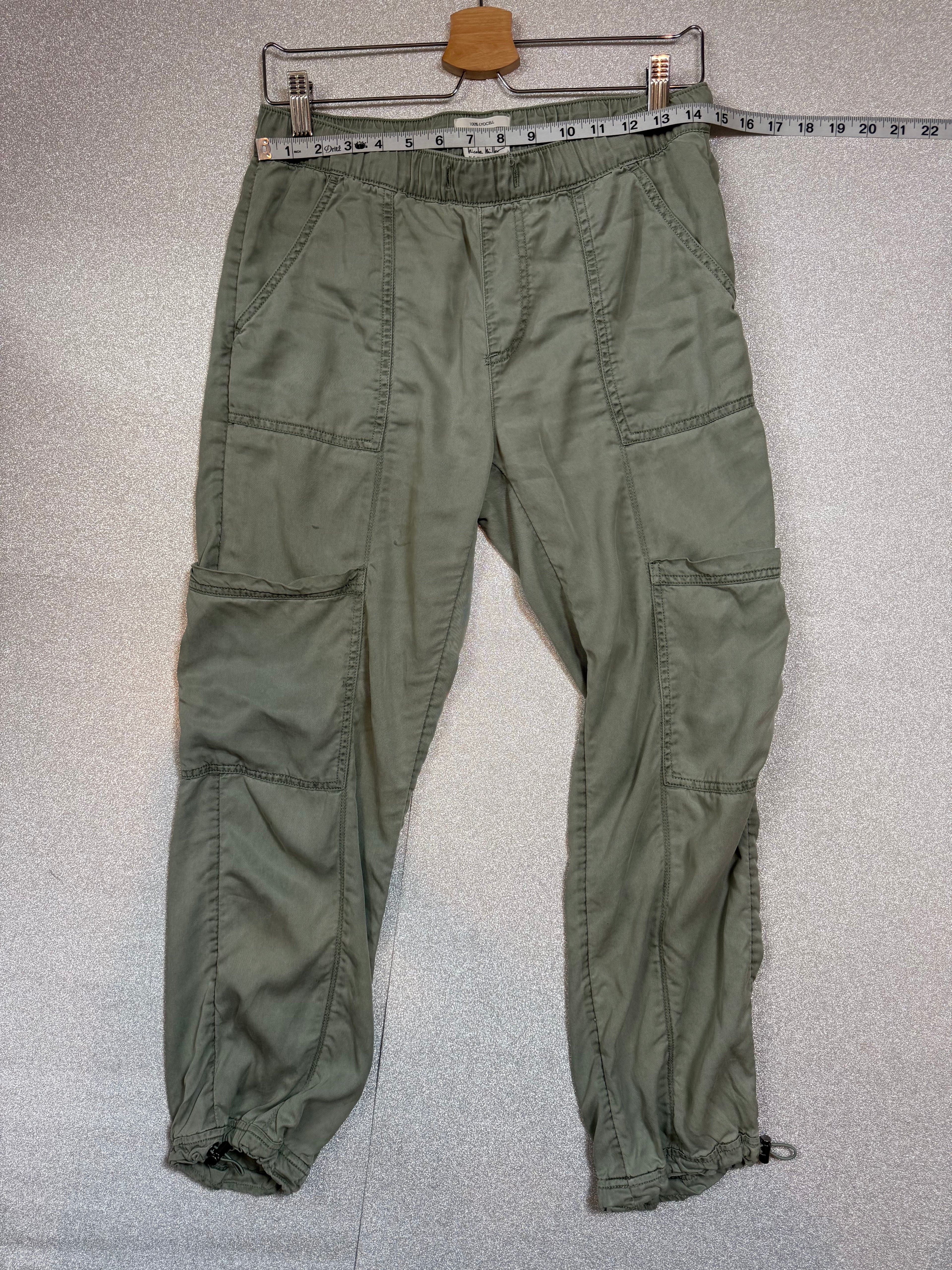 Nicole Miller New York 100% Lyocell S Army Green Pants