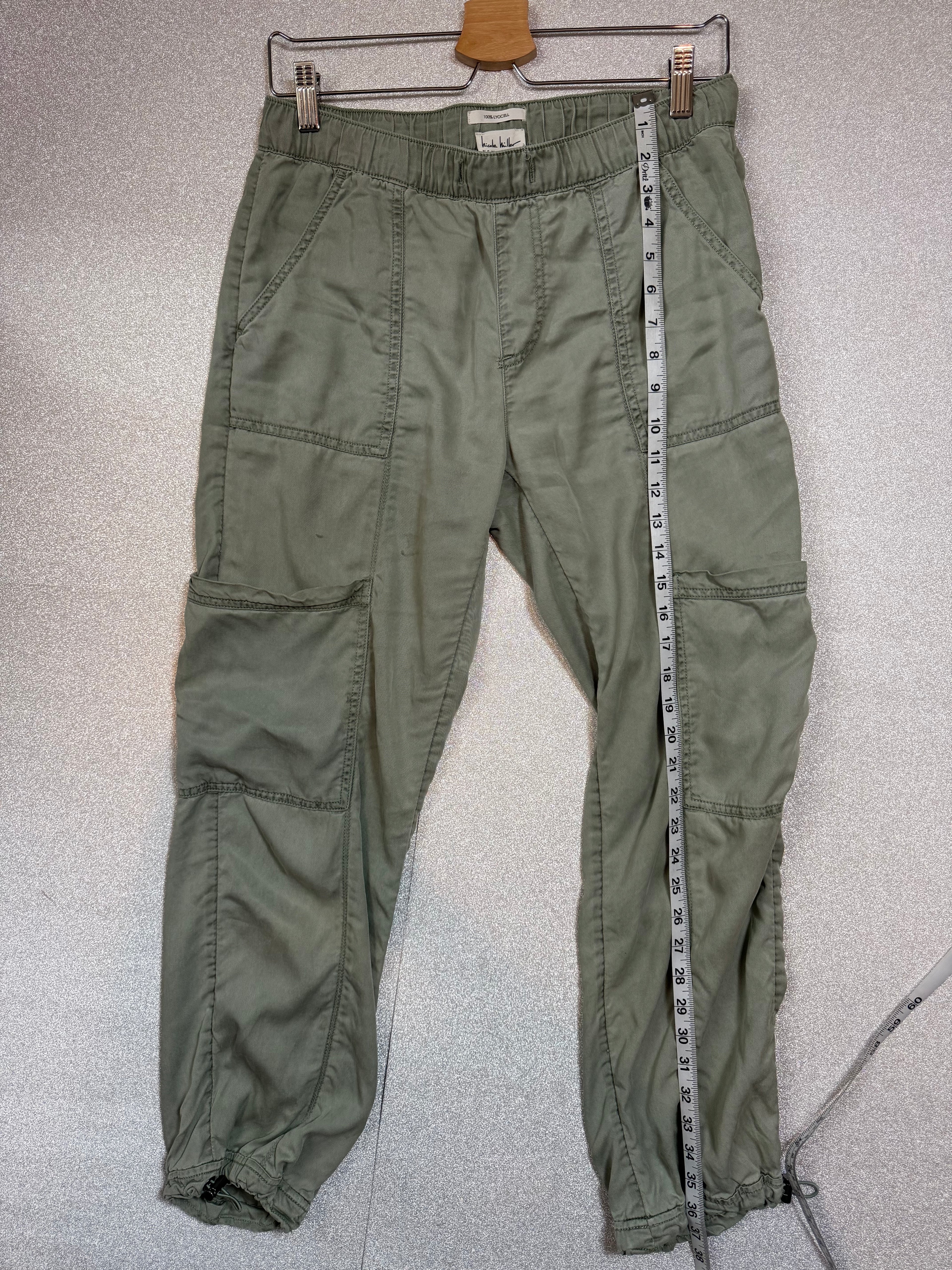 Nicole Miller New York 100% Lyocell S Army Green Pants