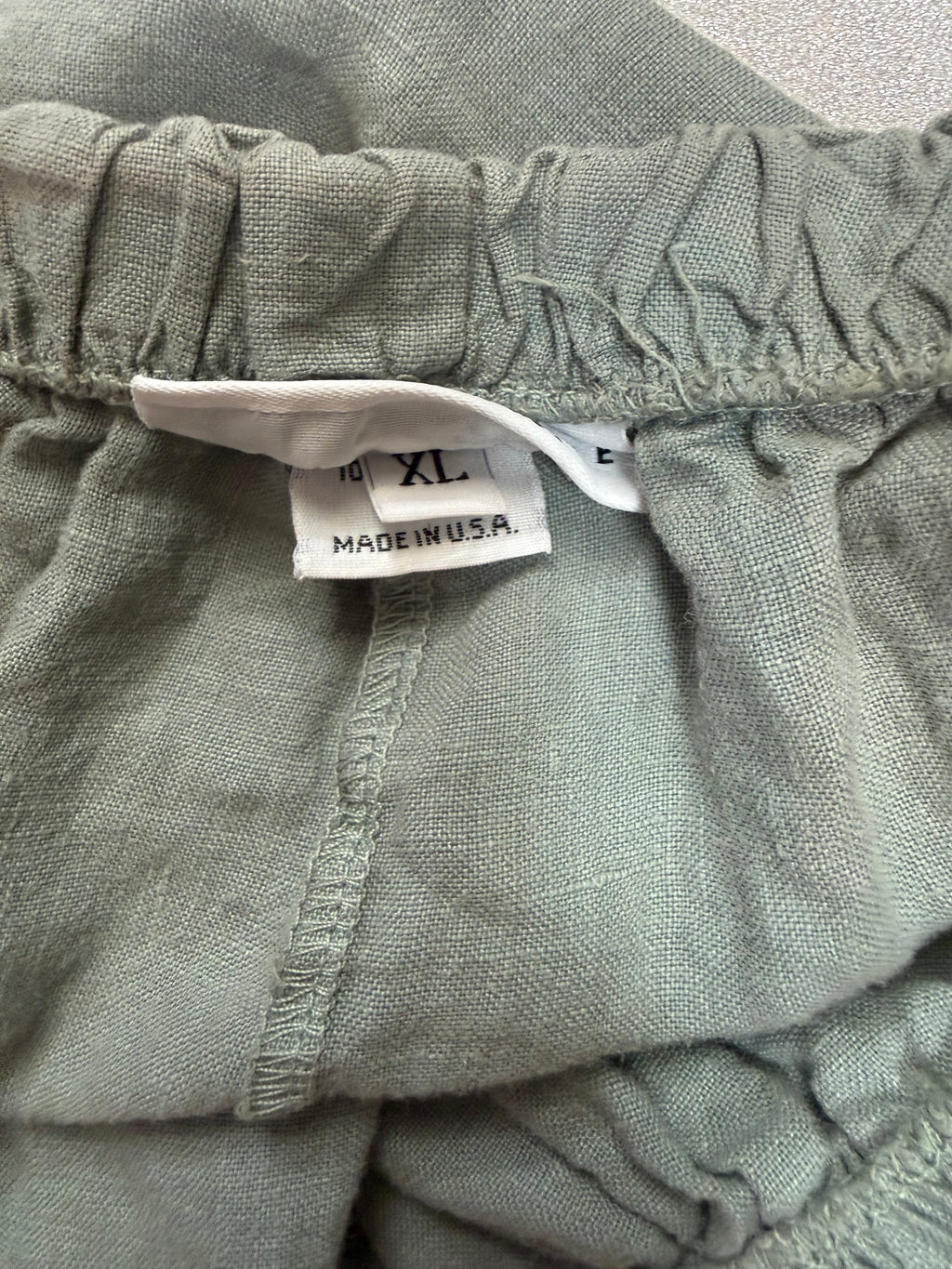 Bryn Walke 100% Linen XL Army Green Palazzo Pants
