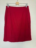 Jones New York 100% Wool Size 14 Red Pencil Skirt