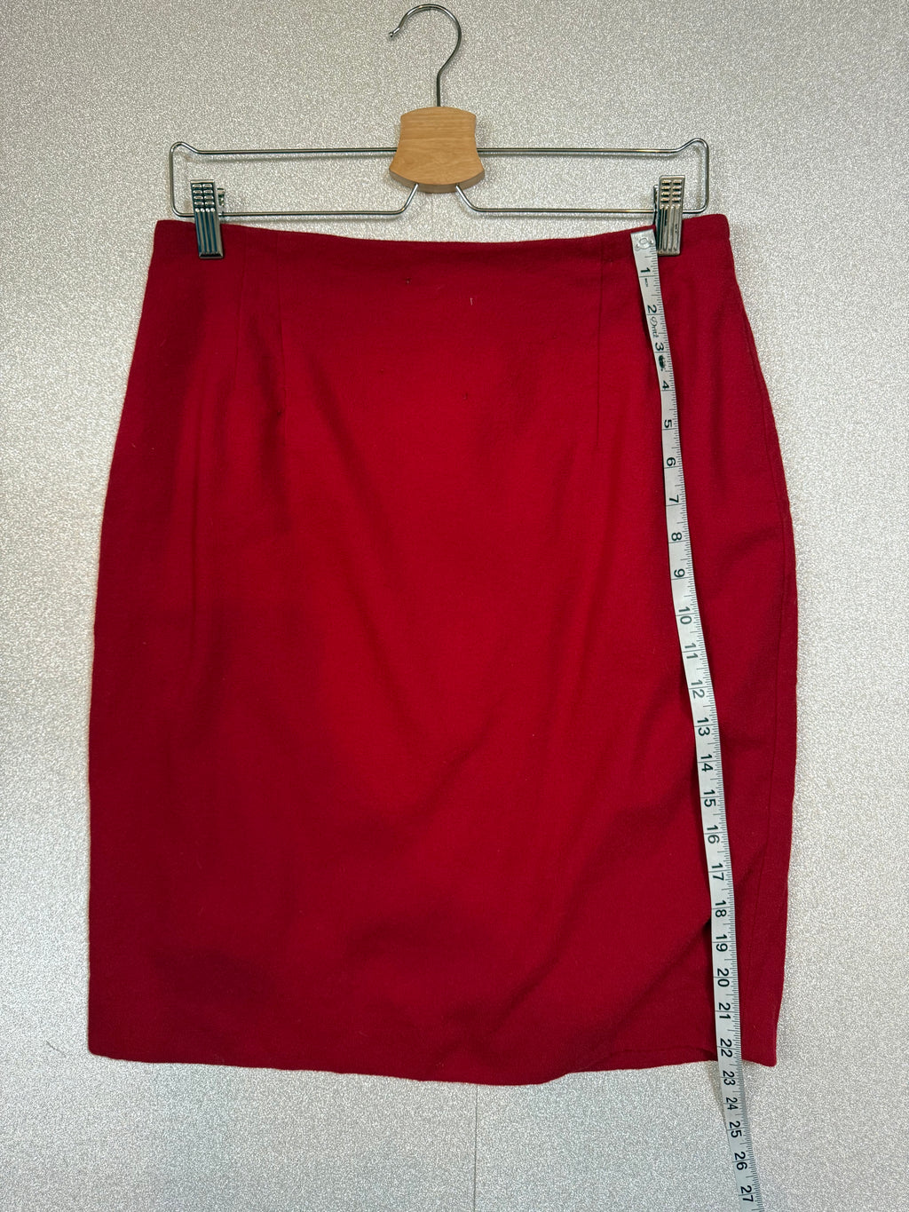 Jones New York 100% Wool Size 14 Red Pencil Skirt