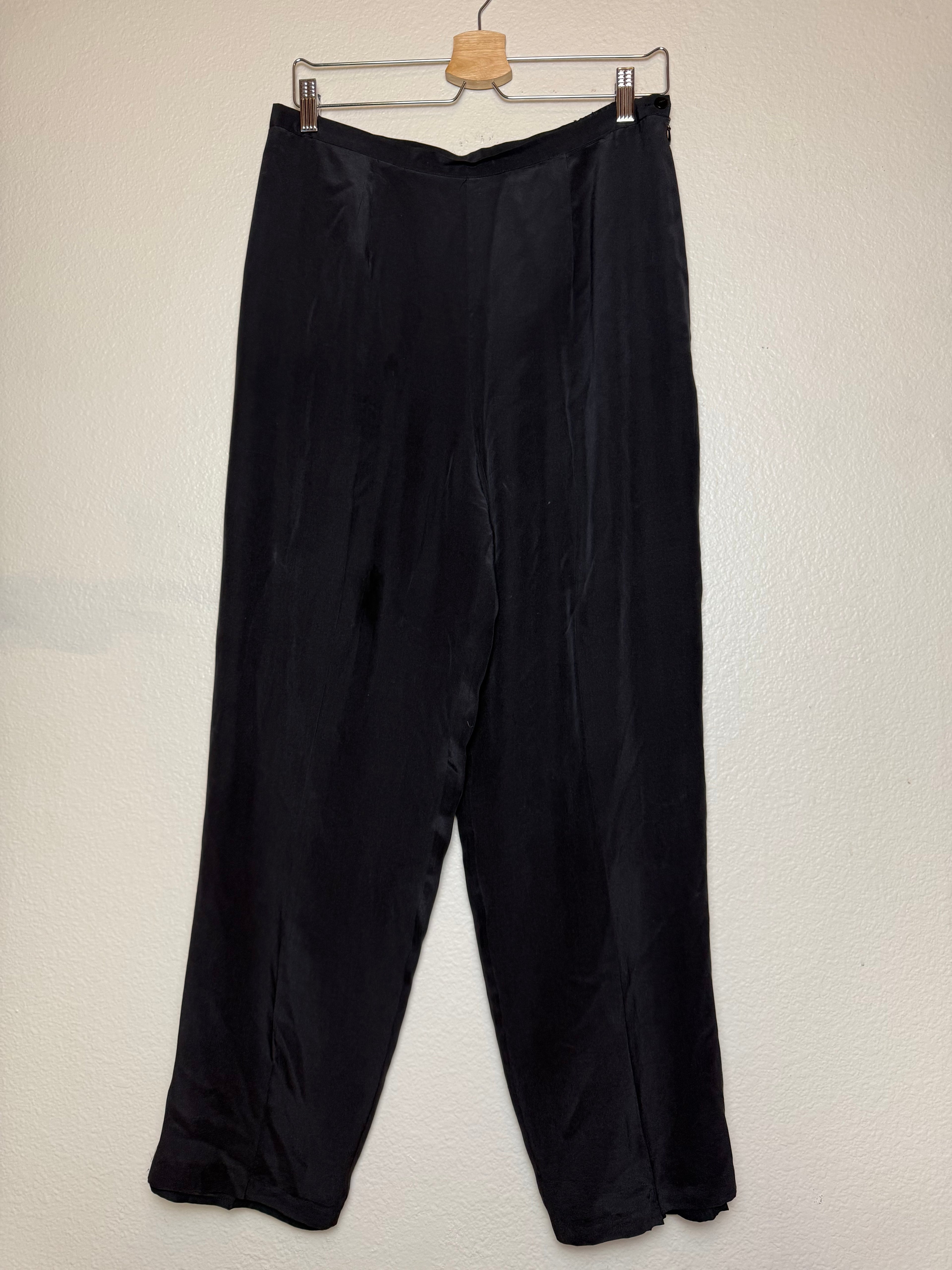 Robbie Bee 100% Silk Size 12 Black Pants