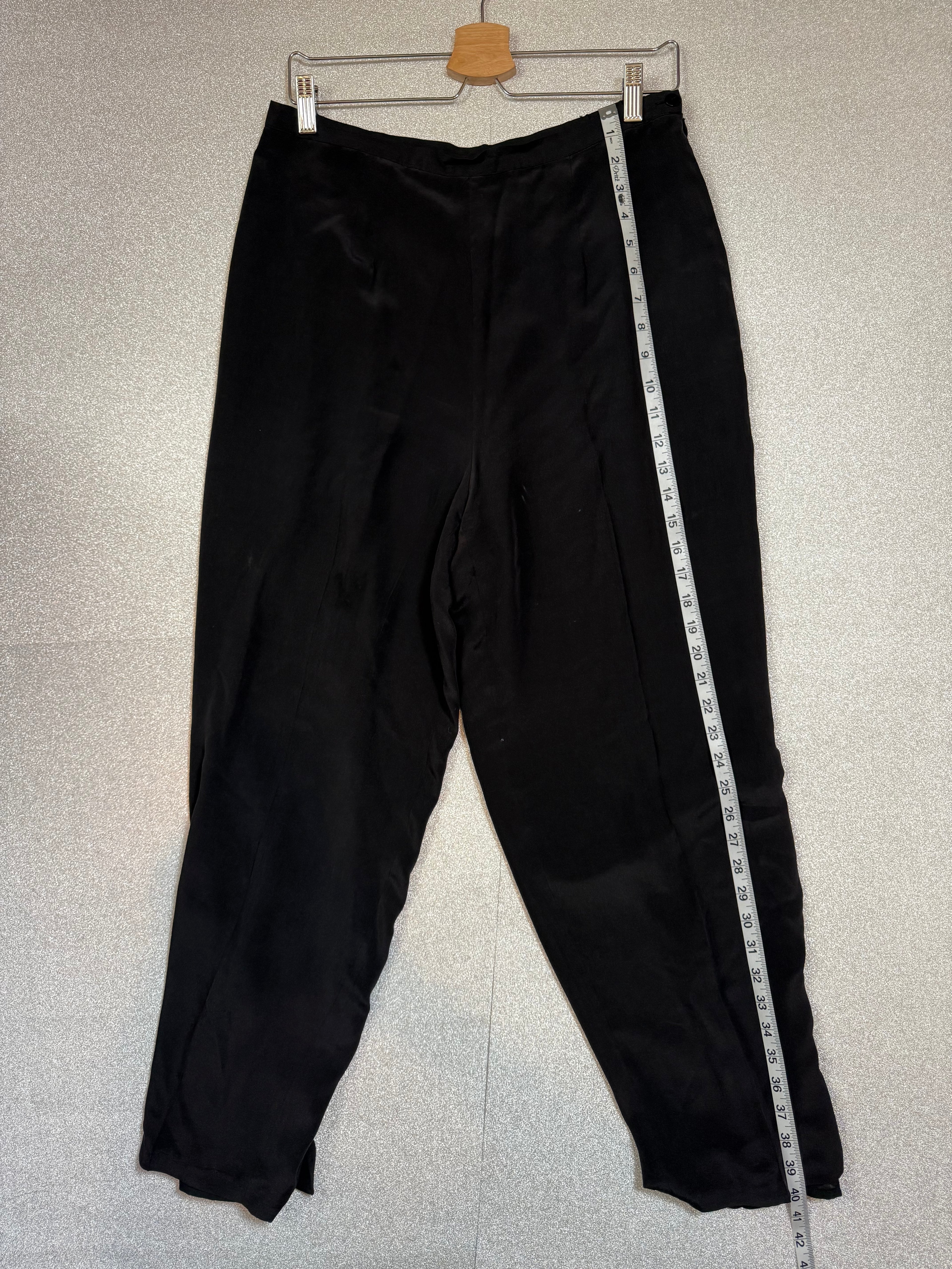 Robbie Bee 100% Silk Size 12 Black Pants