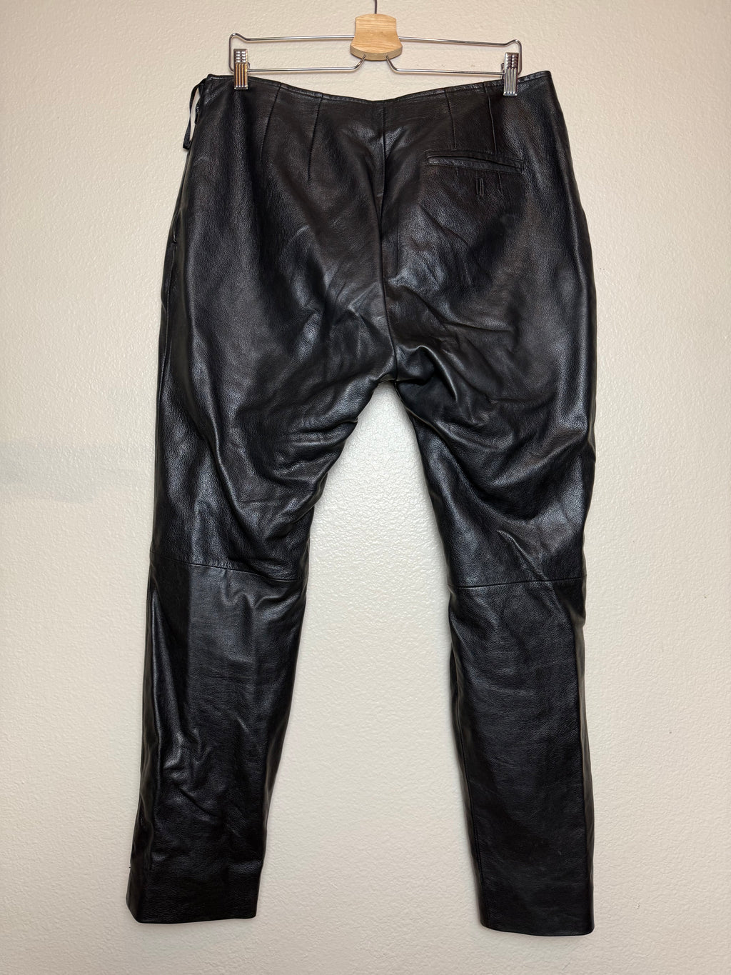 Harve Benard 100% Leather Size 14 Black Skinny Pants