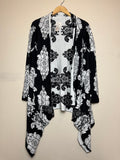 Soma 100% Cotton S/M Black and White Cardigan