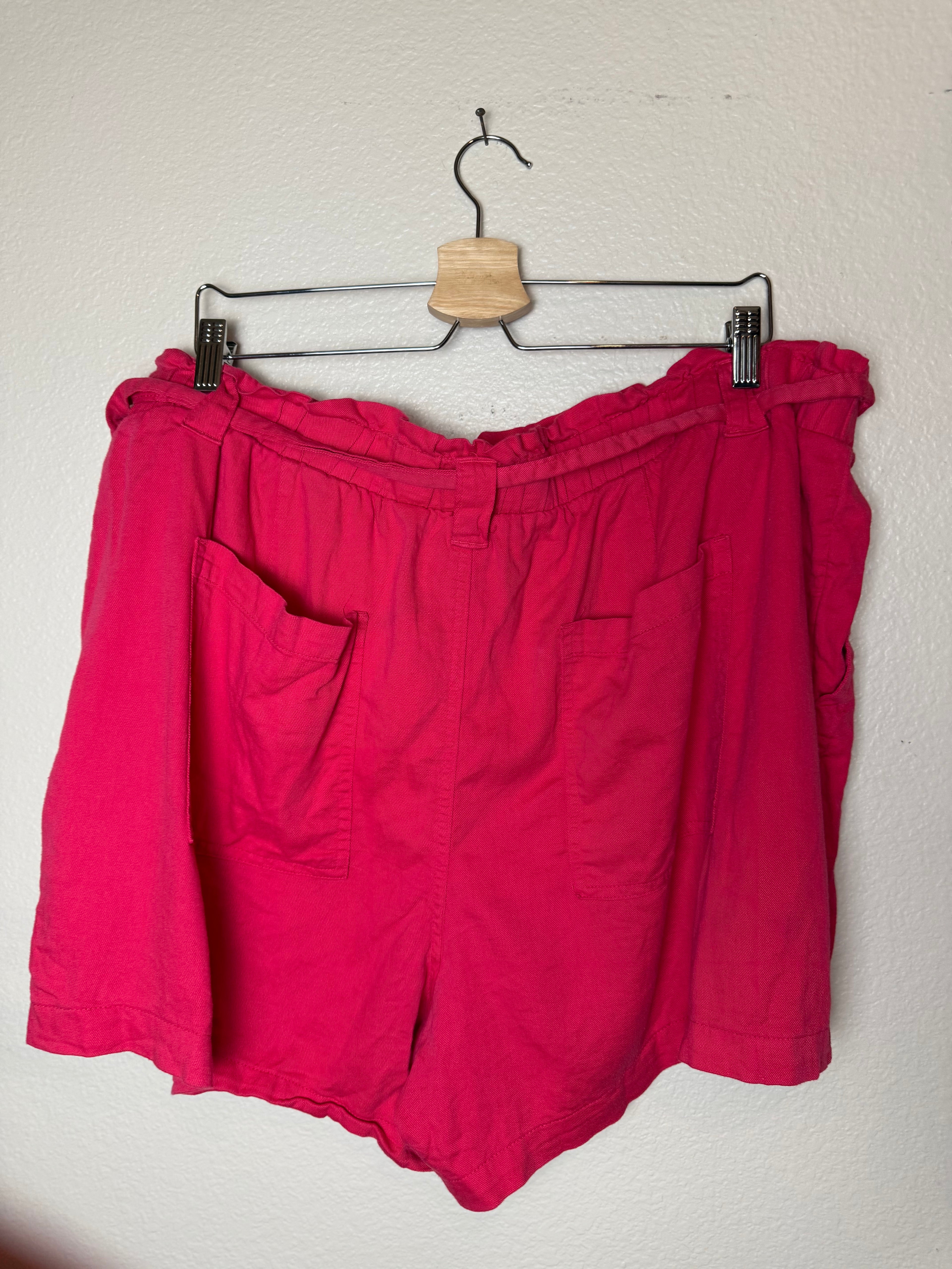 Terra & Sky 43% Cotton 33% Viscose 24% Linen 2X Fuchsia Shorts