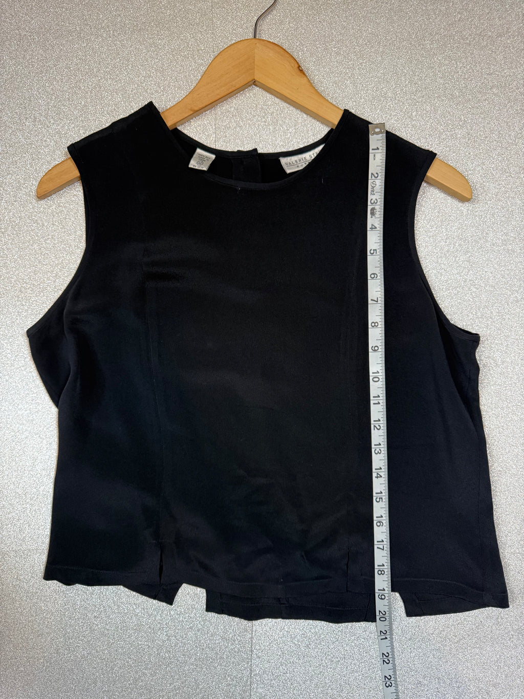 Valerie Stevens 100% Silk Size 12 Black Tank Top
