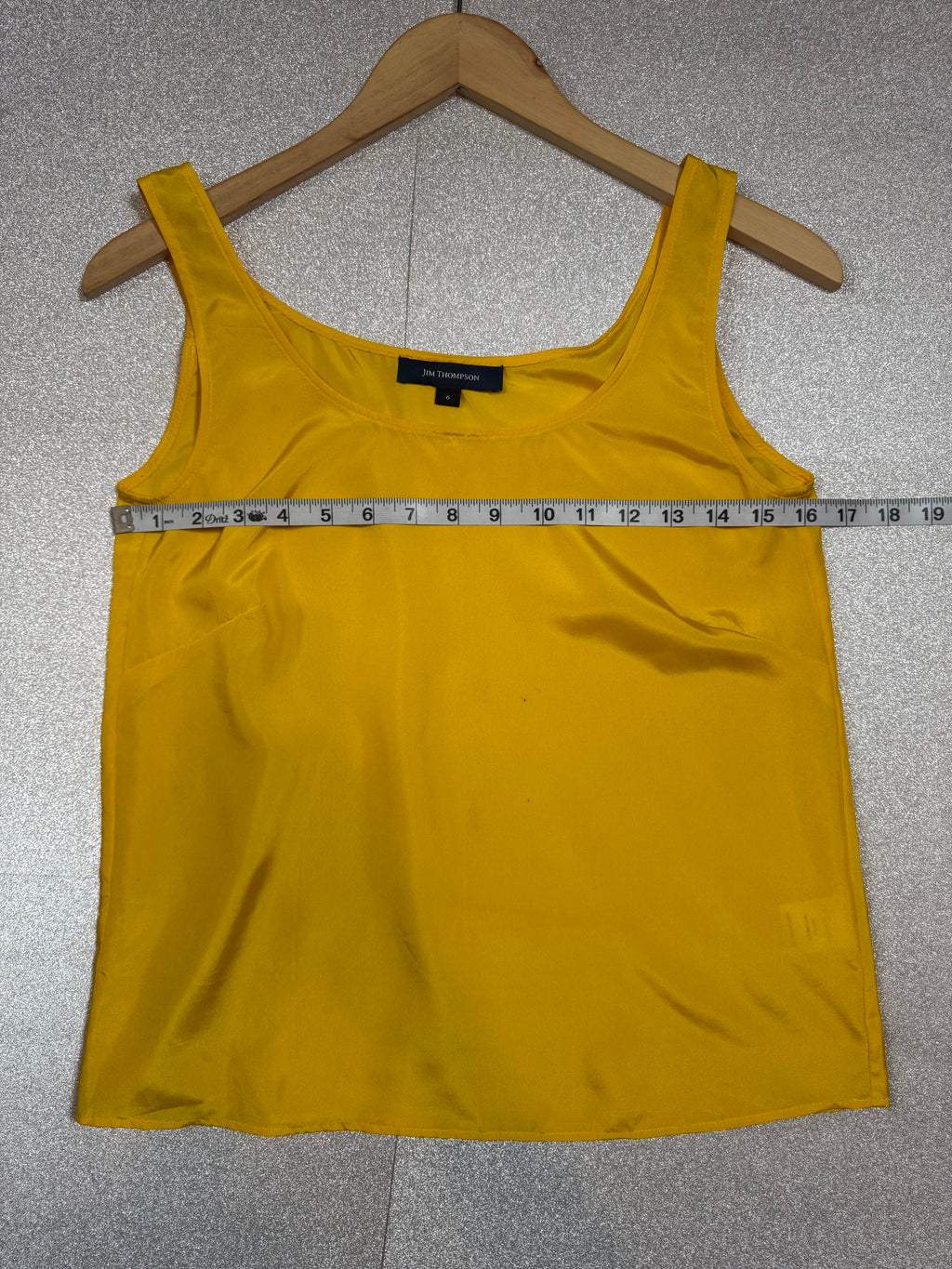 Jim Thompson 100% Silk Size 6 Yellow Tank Top