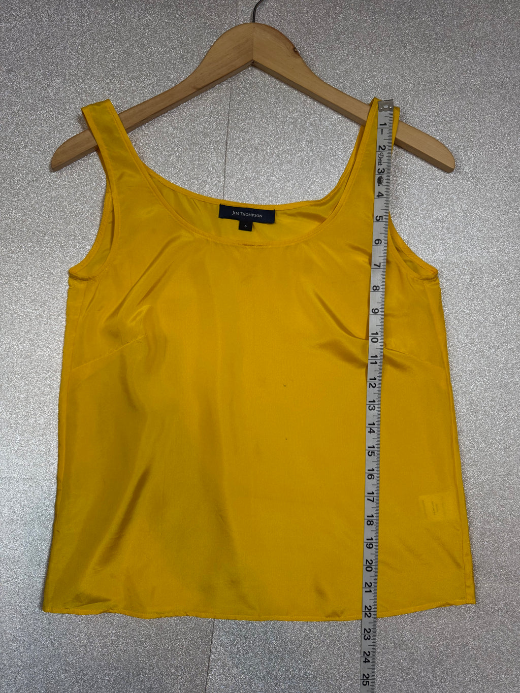 Jim Thompson 100% Silk Size 6 Yellow Tank Top