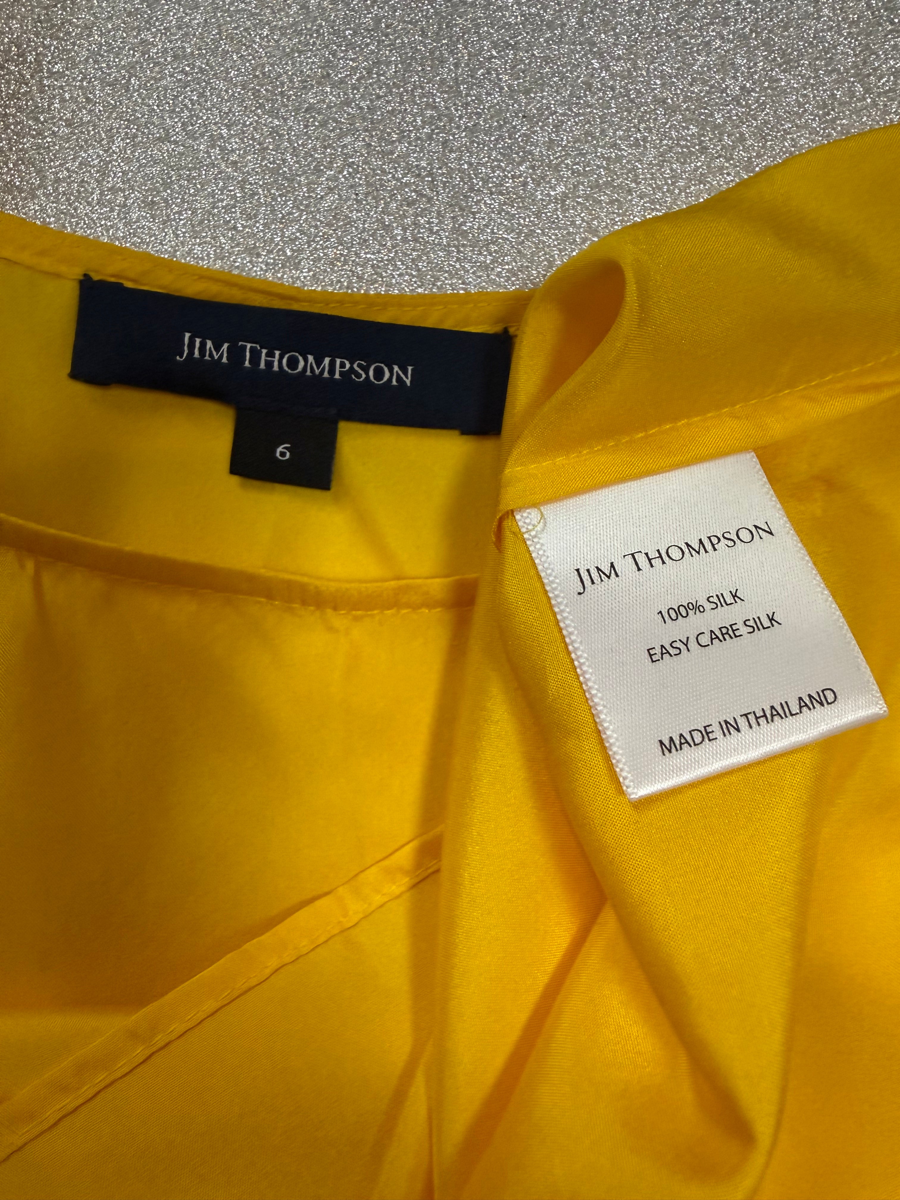 Jim Thompson 100% Silk Size 6 Yellow Tank Top
