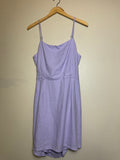 Garage 52% Linen 48% Rayon (Cotton Lining) L Lavendar Spaghetti Strap Mini Dress