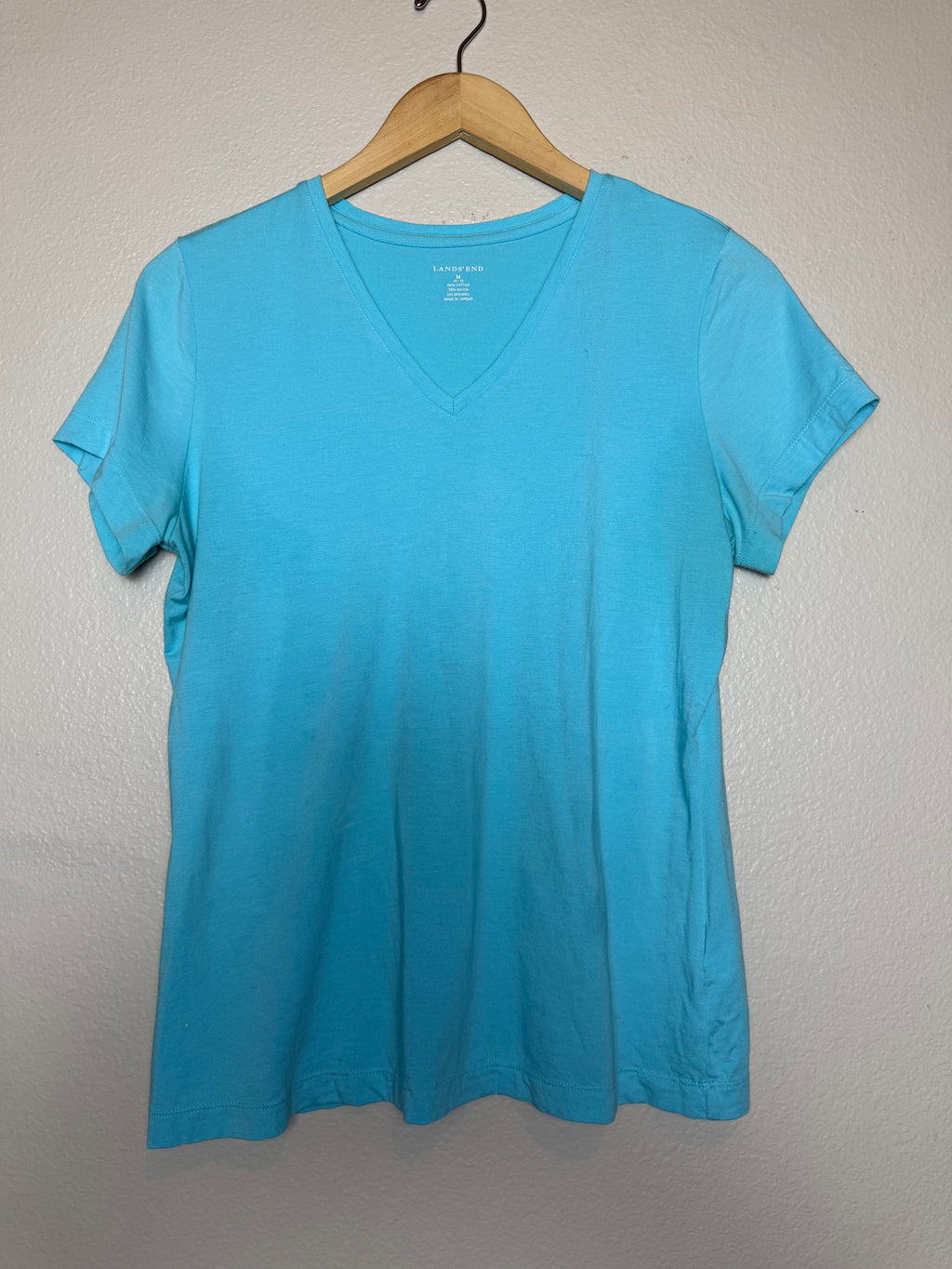 Lands End 56% Cotton 38% Rayon 6% Spandex M 6 Pack Multicolored Tshirt