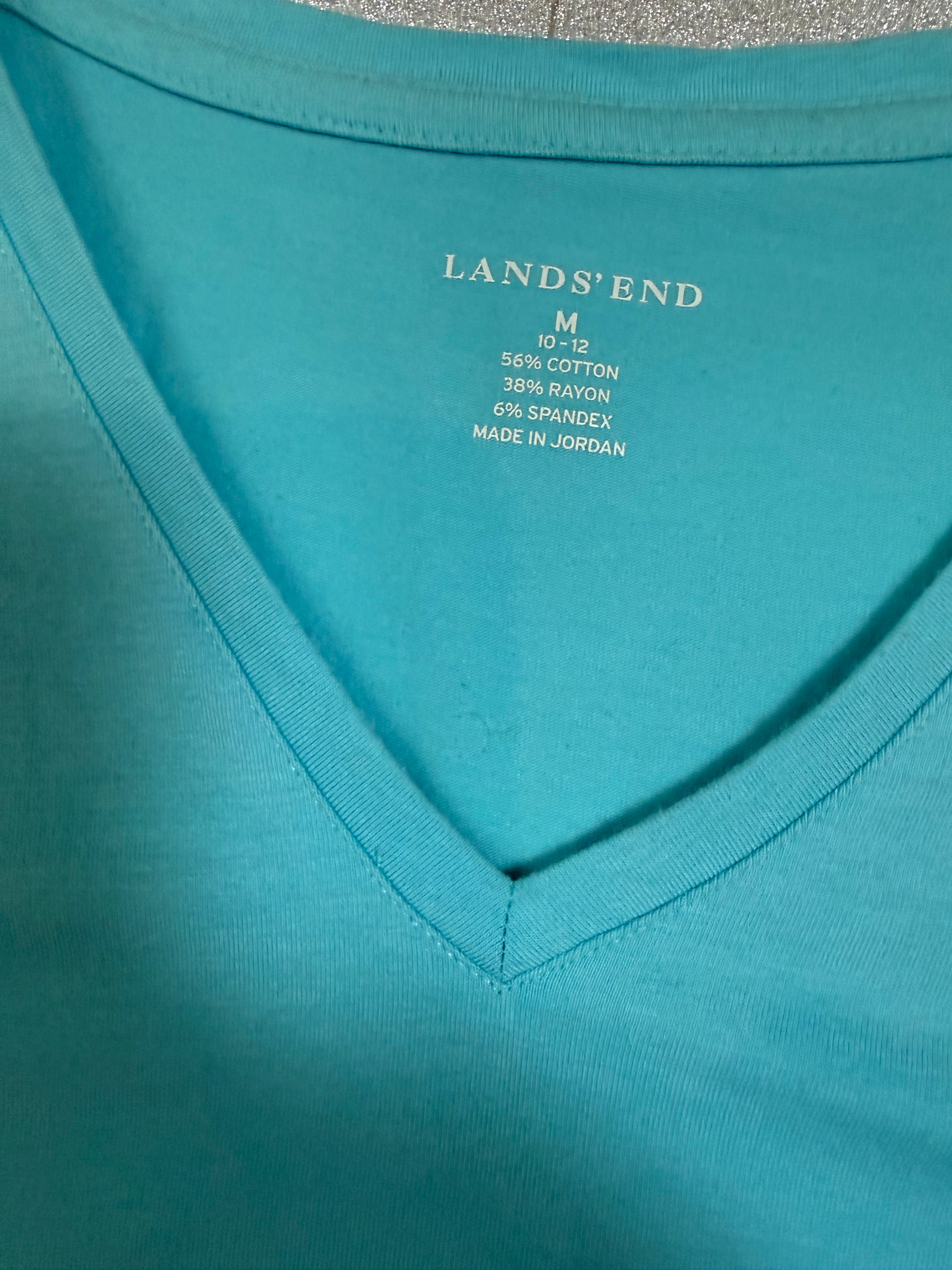 Lands End 56% Cotton 38% Rayon 6% Spandex M 6 Pack Multicolored Tshirt