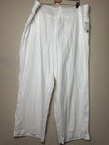 Soft Surroundings 100% Linen 3X White Straight Leg Pants