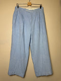 Bergali 100% Linen 34 Light Blue Straight Leg Pants