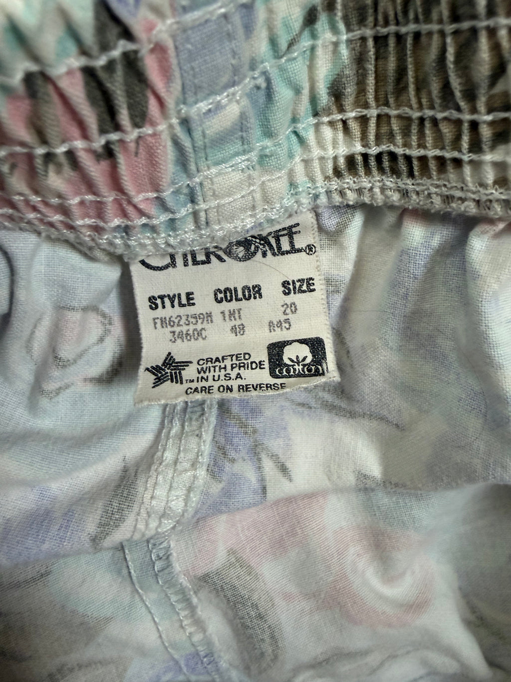 Cherokee 100% Cotton Size 20 Floral Print Shorts
