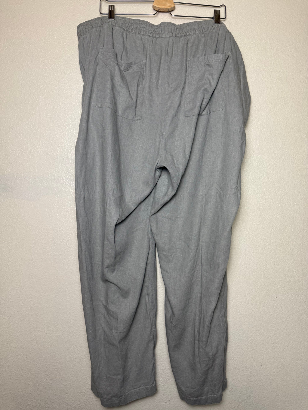Old Navy 55% Linen 45% Rayon 2X Army Green Taper Leg Pants
