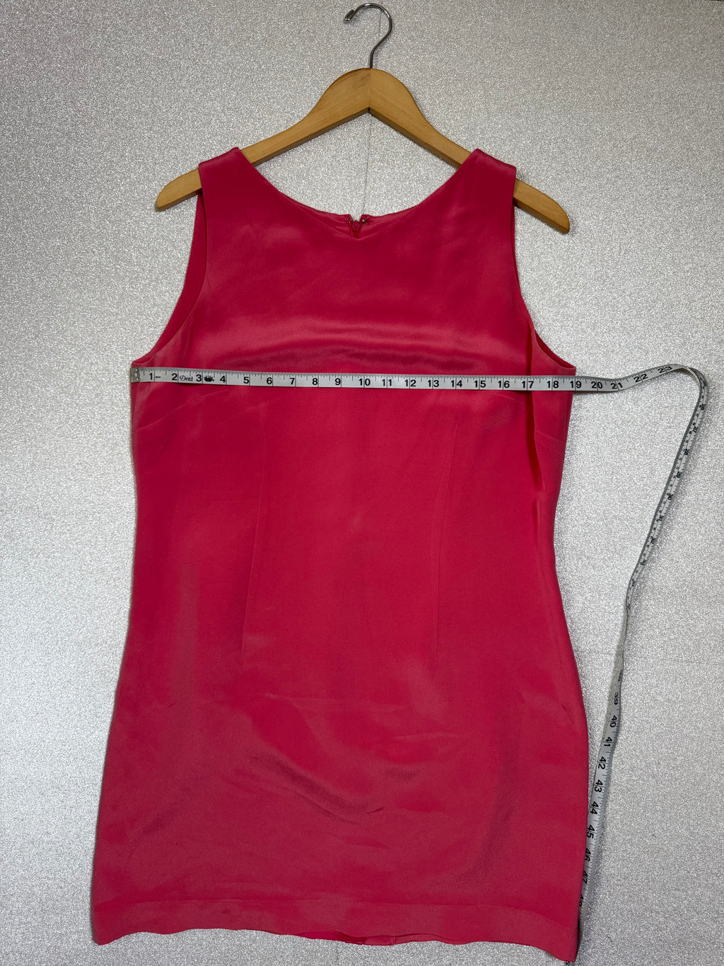 Amanda Smith Petites 100% Silk 14 Petite Pink Tank Top Mini Dress