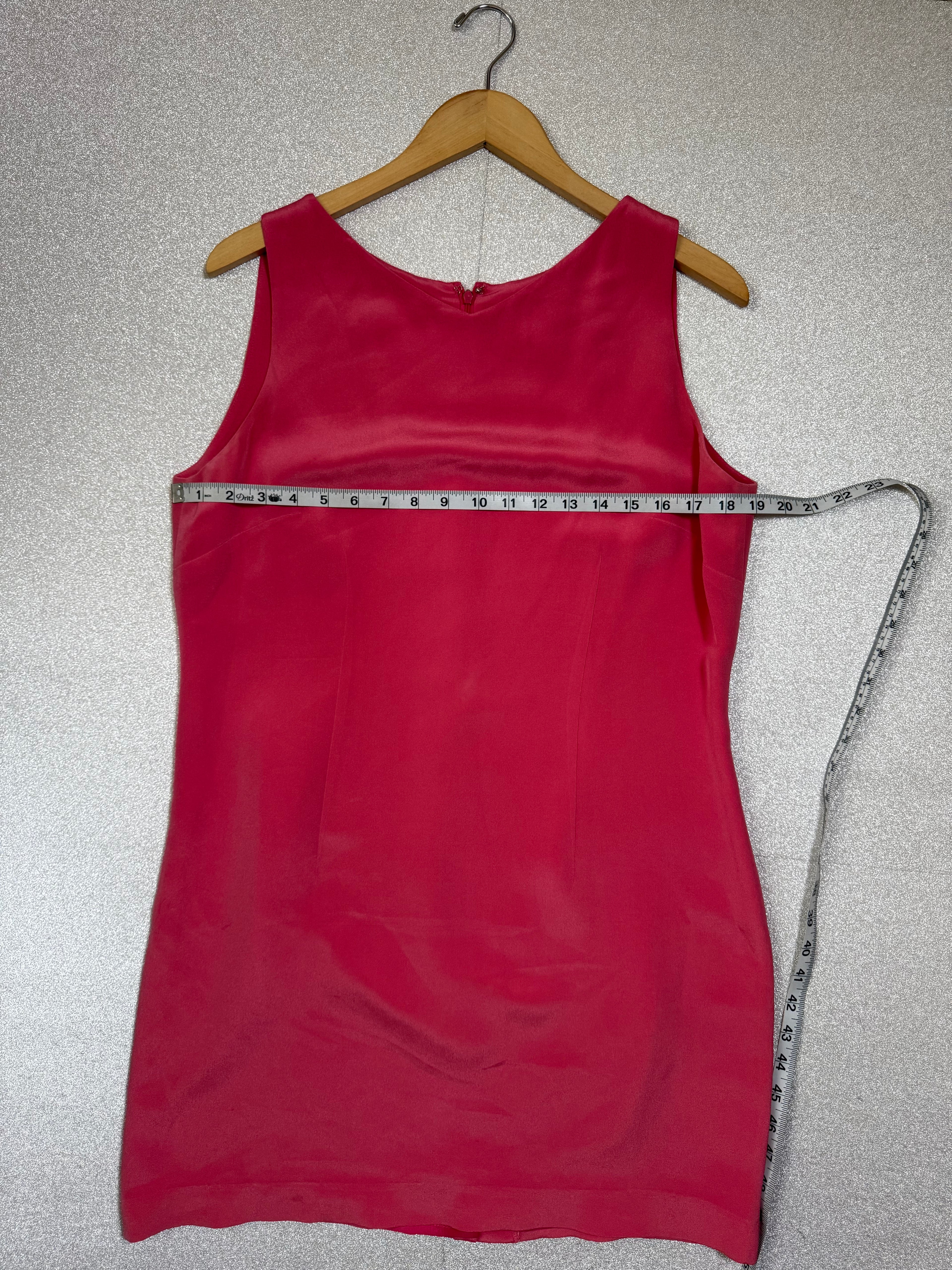 Amanda Smith Petites 100% Silk 14 Petite Pink Tank Top Mini Dress