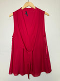 Antonio Melani 100% Silk L Red Tank Top