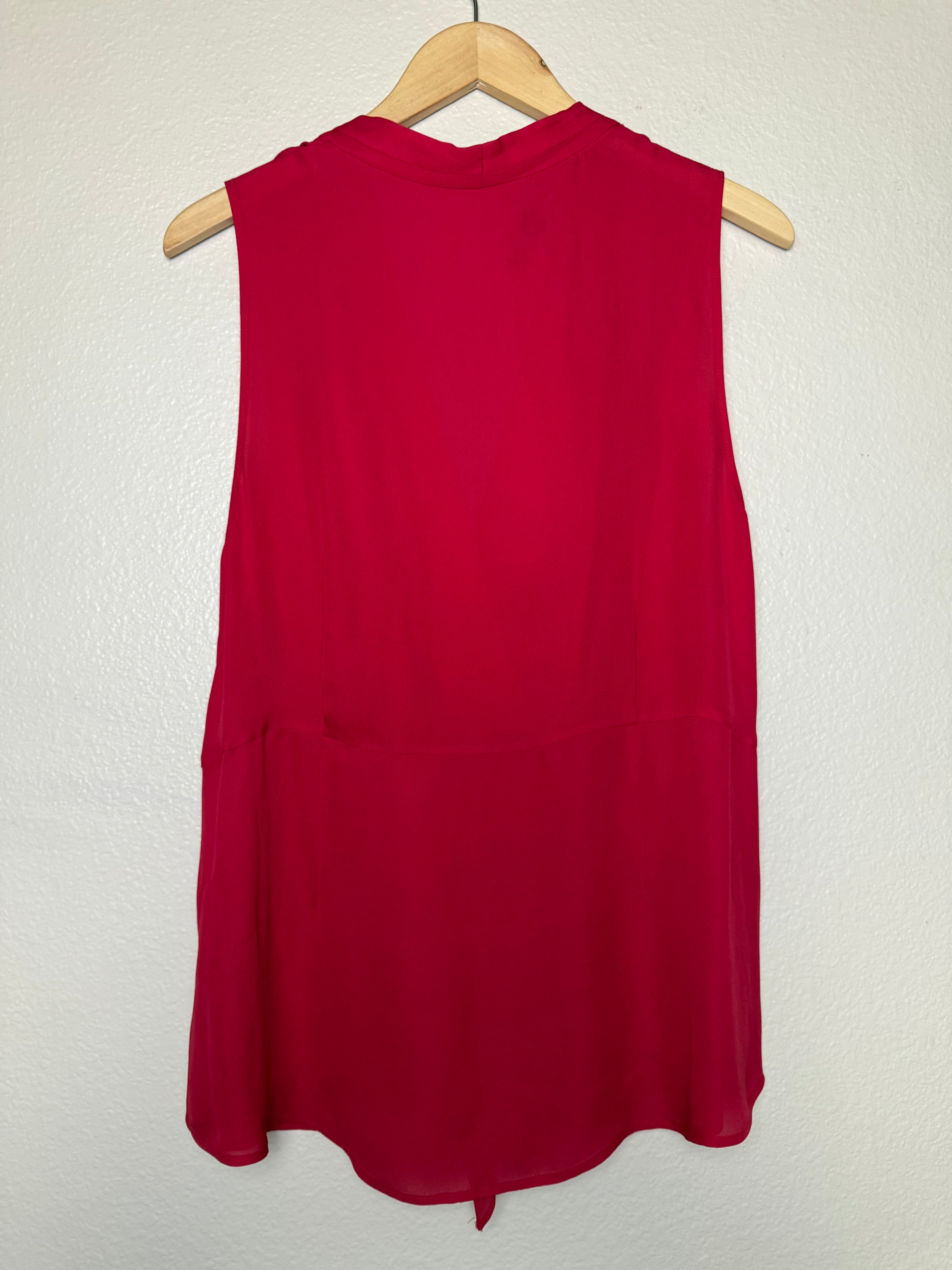 Antonio Melani 100% Silk L Red Tank Top