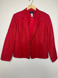 Sag Harbor 100% Silk Size 10 Petite Red Blazer